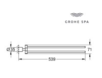 MEDIDAS TOALLERO LAVABO DOBLE ATRIO GROHE SPA